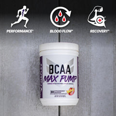 FINAFLEX BCAA MAX PUMP mixed-in-water scene suggests quick hydration and pump