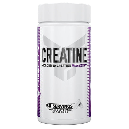 FINAFLEX Pure Creatine bottle with 150 capsules supporting muscular strength and lean performance.