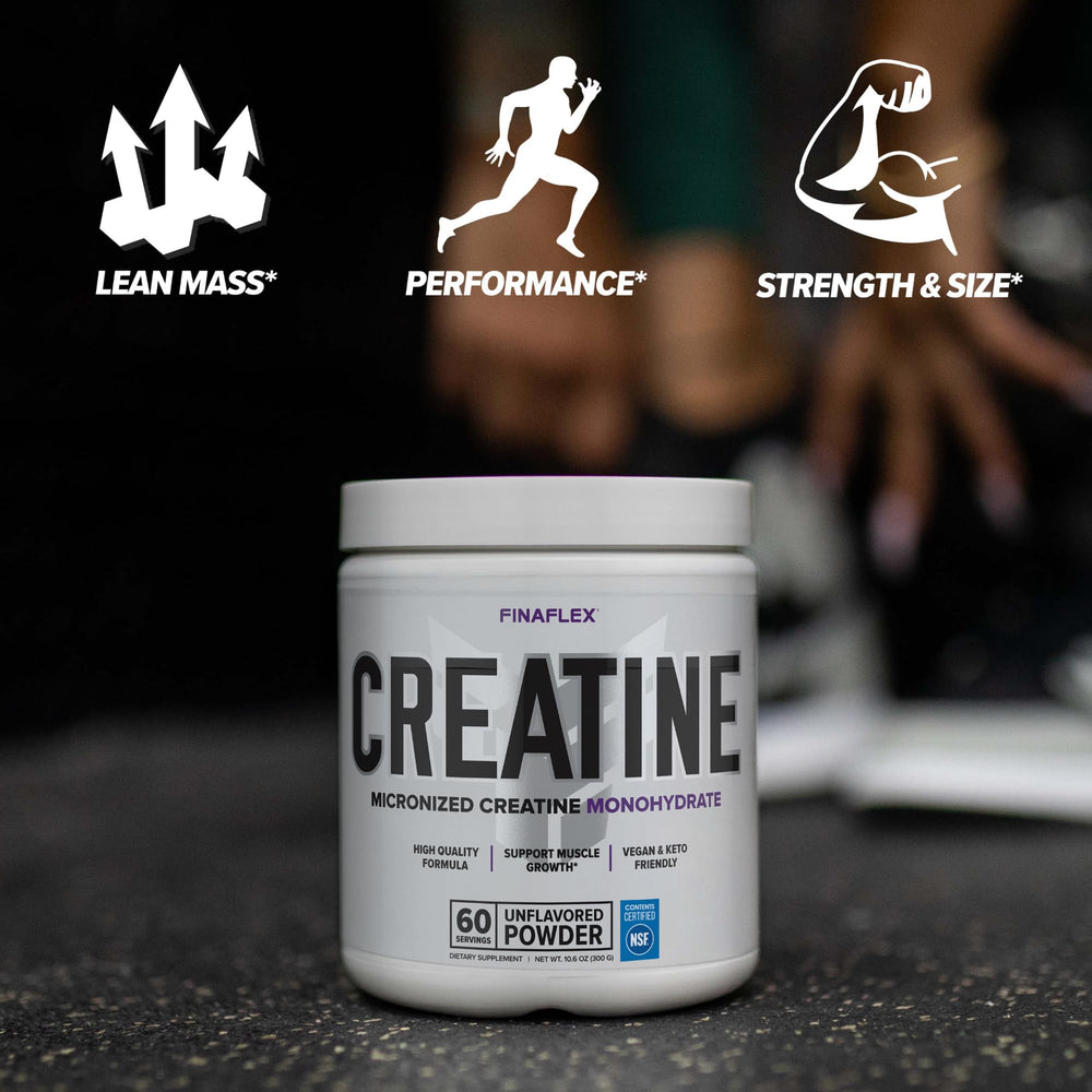 FINAFLEX Pure Creatine NSF-certified badge indicating third-party verification
