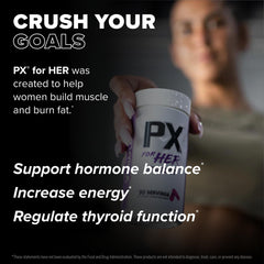 FINAFLEX PX for HER serving in pack shows 30 servings.