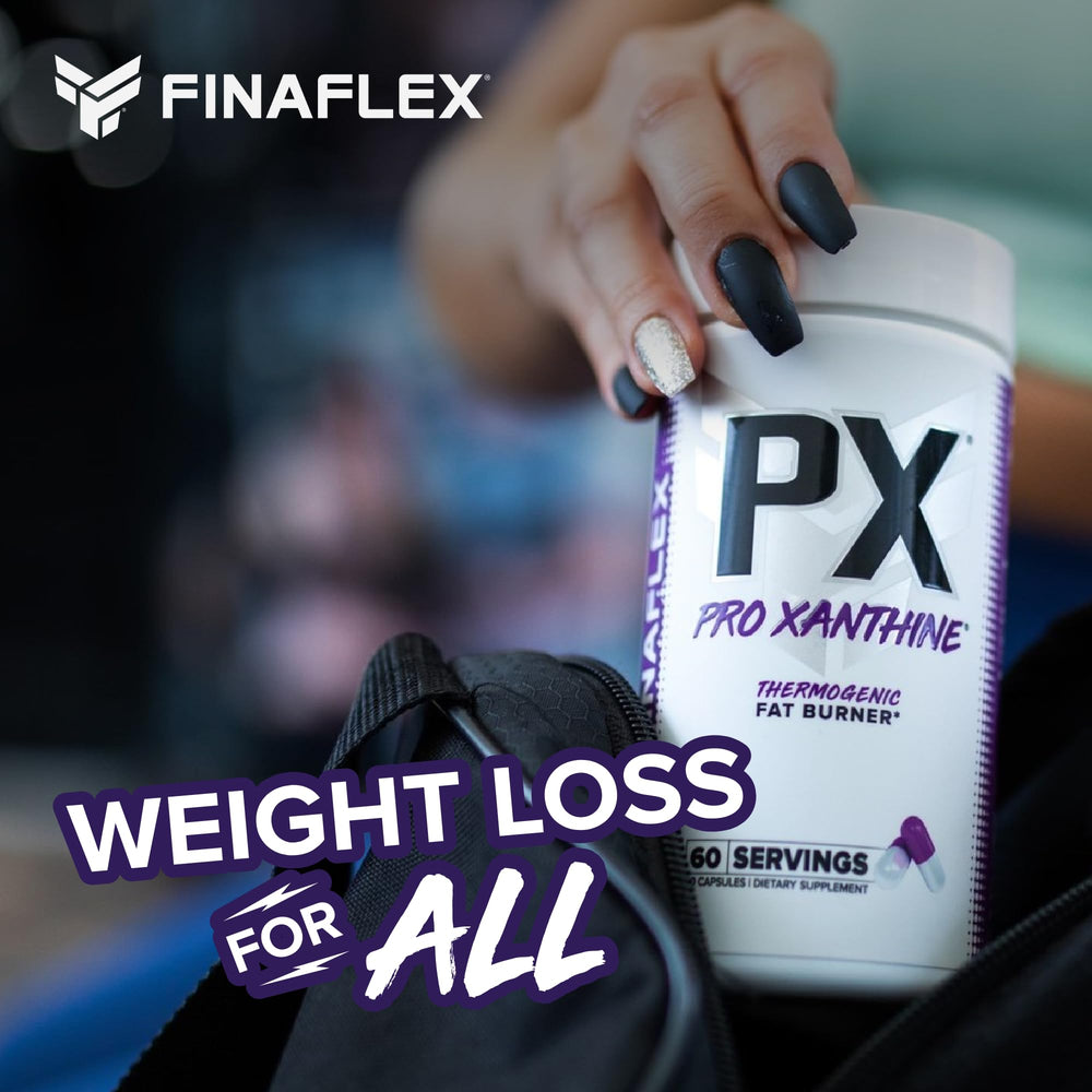 PX PRO Xanthine capsules with water for pre-workout energy