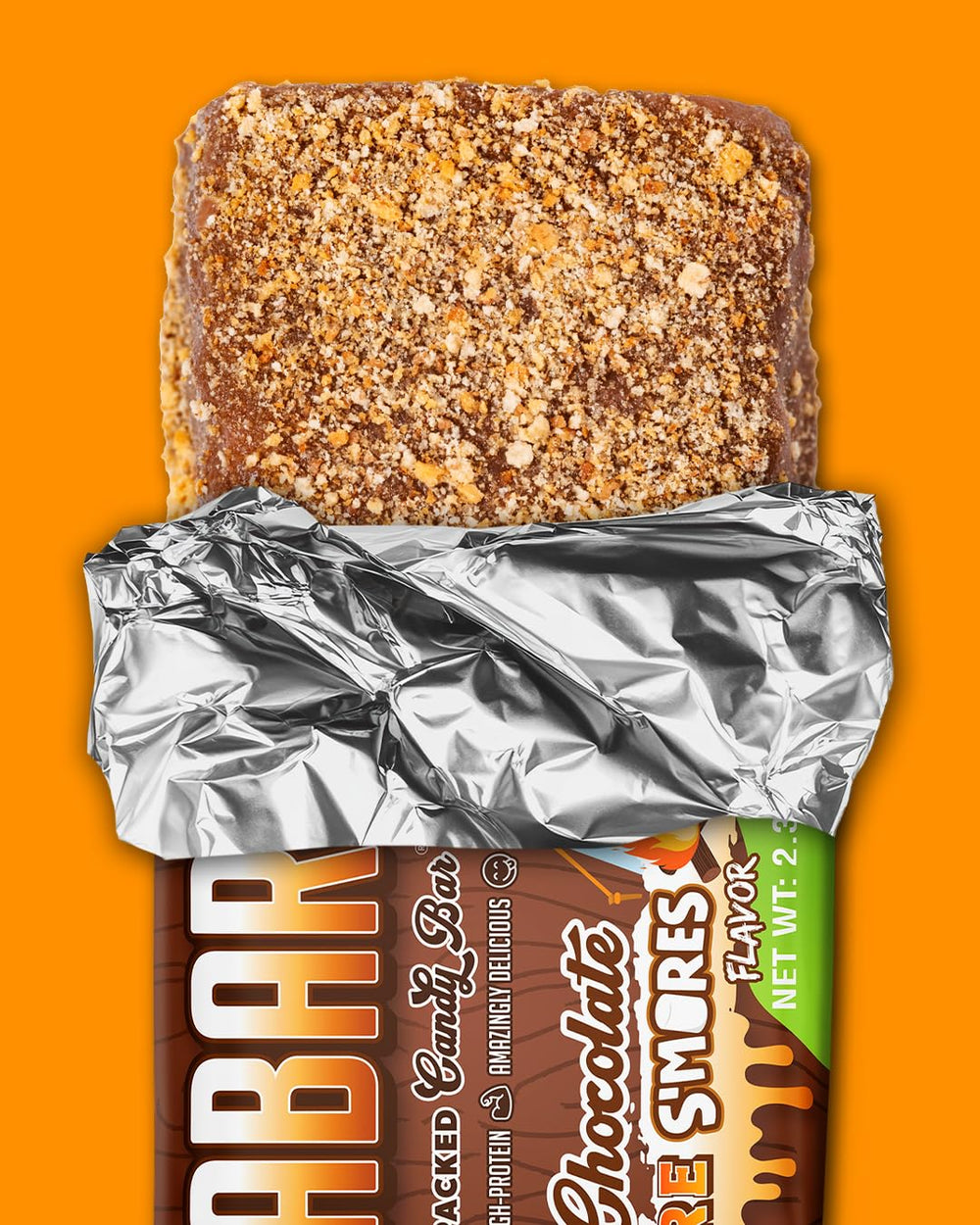 Final Boss Anabar bar on the go for quick high-protein snacking.