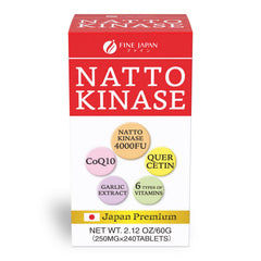 Fine Japan Nattokinase 4000FU bottle on a shelf signaling daily wellness