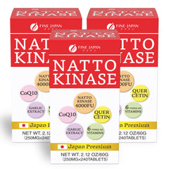 Fine Japan nattokinase packaging front shows authentic quality for daily use