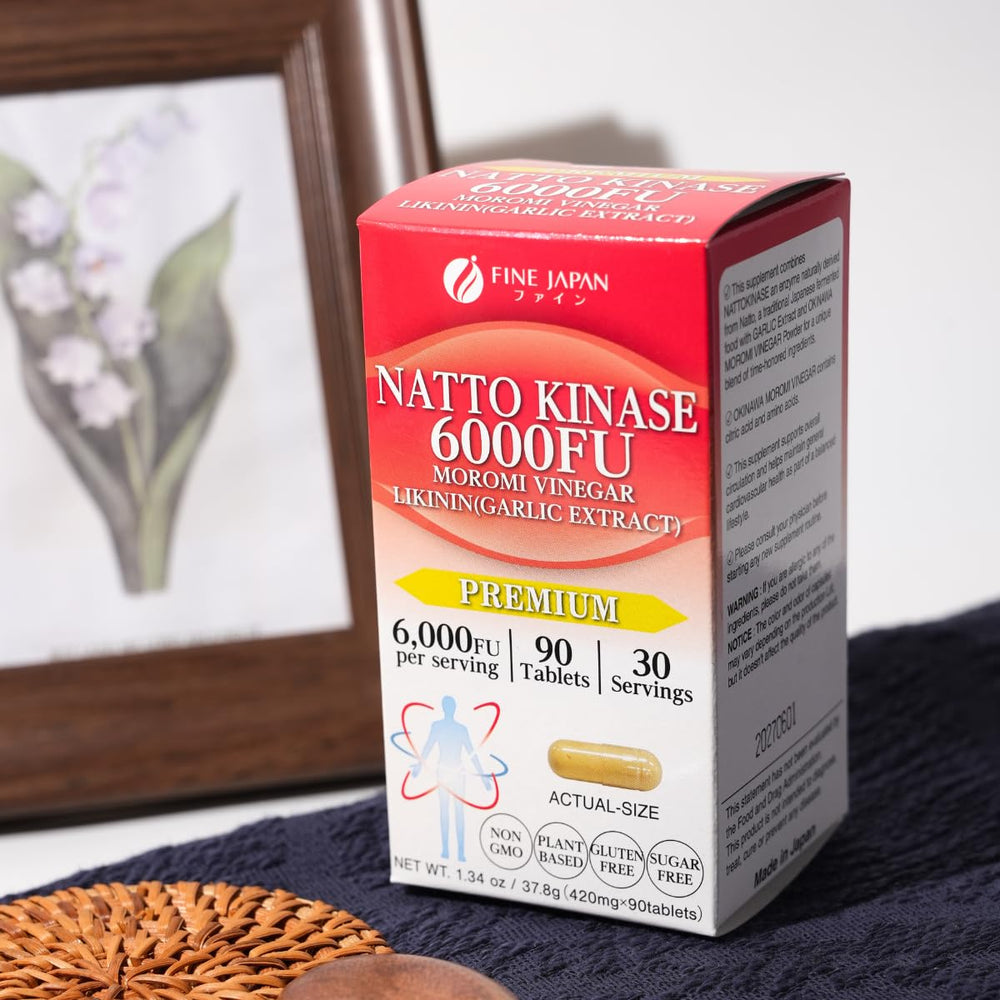 Made in Japan seal signals trusted sourcing for Fine Japan Nattokinase 6000FU.