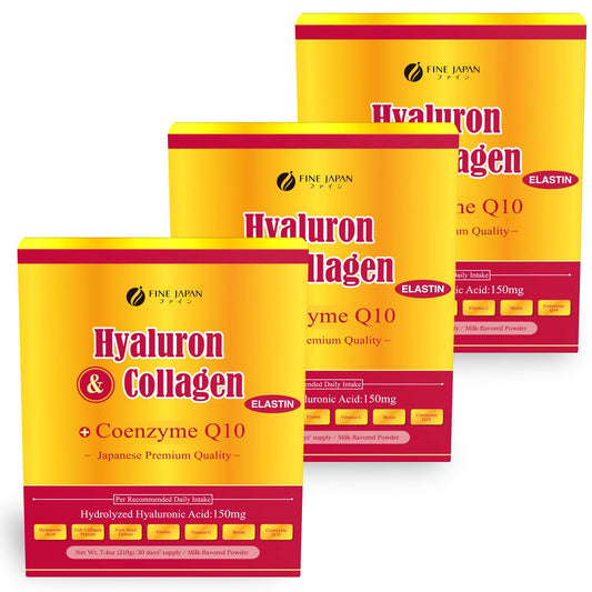 FINE JAPAN Premium Marine Collagen powder bottle front for daily wellness.