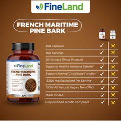 FineLand veggie capsules in a bottle highlighting vegan, allergen-free formula.