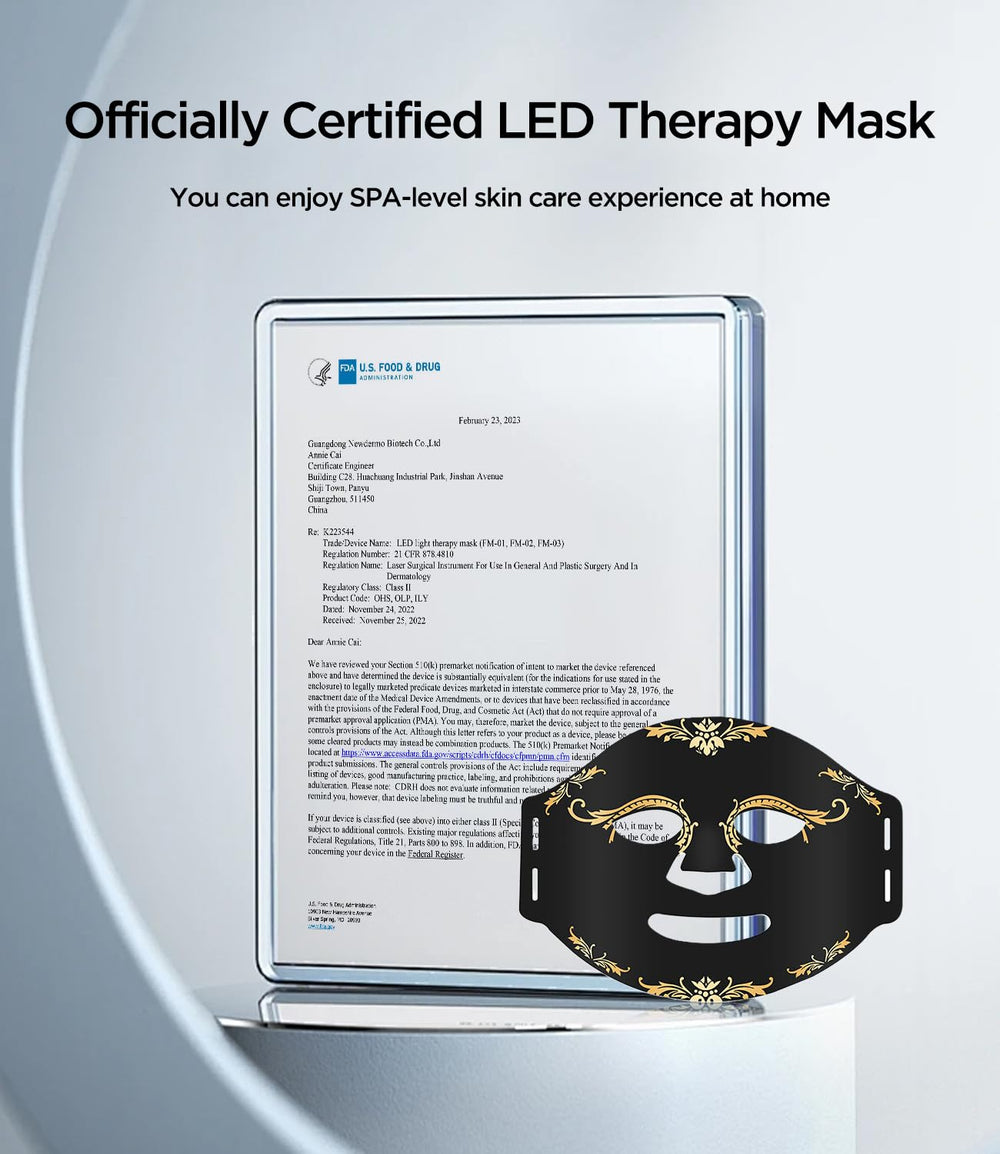 Firmosa LED mask worn on the face for customizable sessions