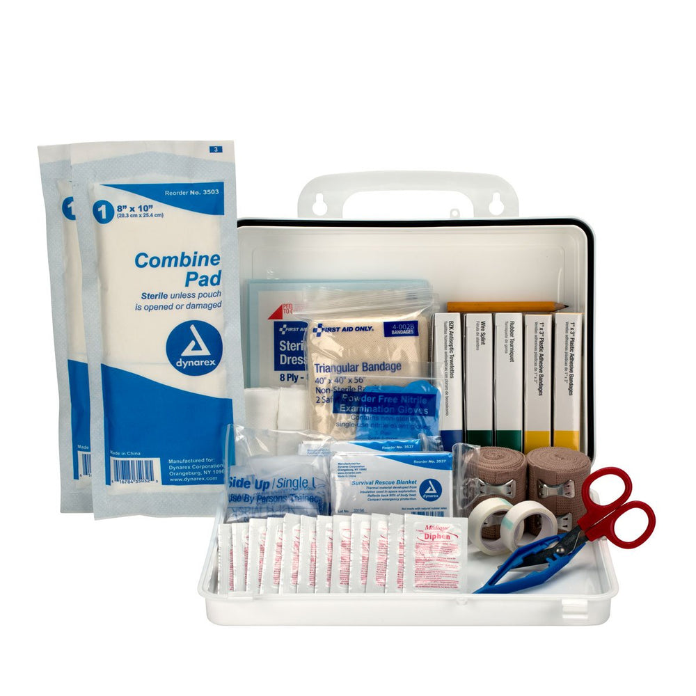 First Aid Only 5217 gauze pads in kit for wound care.