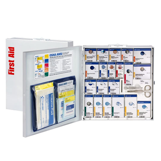 First Aid Only 746005 SmartCompliance wall cabinet keeps emergency supplies organized for kitchens