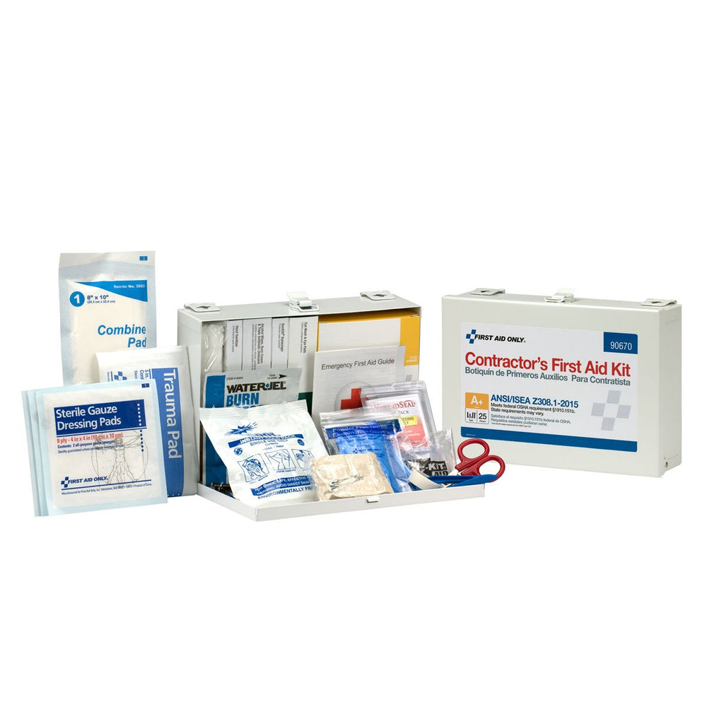 First Aid Only 90670 gloves, scissors, and tweezers in compact kit
