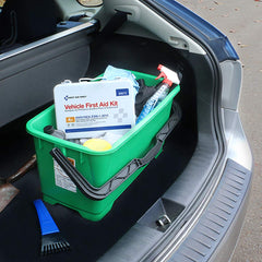 First Aid Only 90672 truck-van-car-ready kit with durable carry handle for on-the-go use.