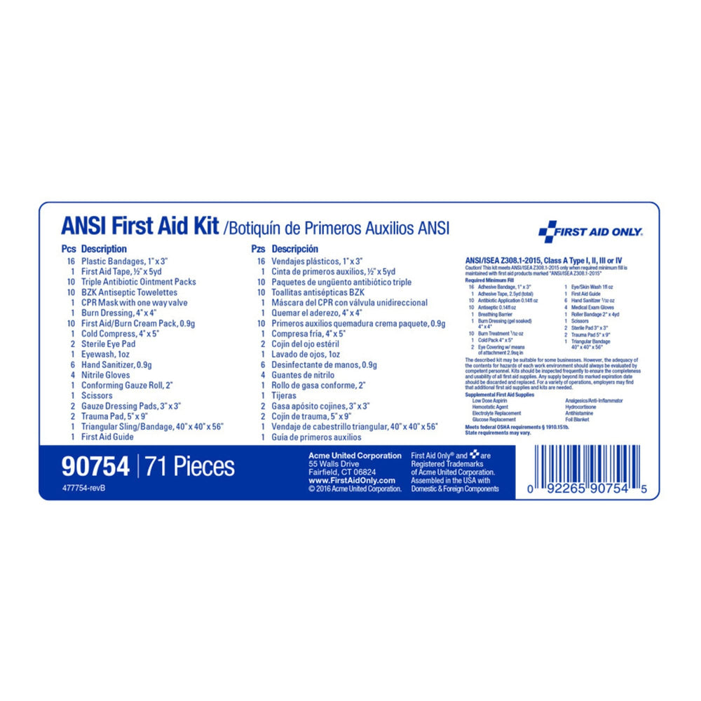 First Aid Only 90754 durable plastic case with a secure lid for storage.