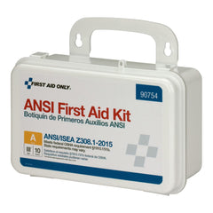 First Aid Only 90754 gloves, scissors, and tweezers for safe handling.