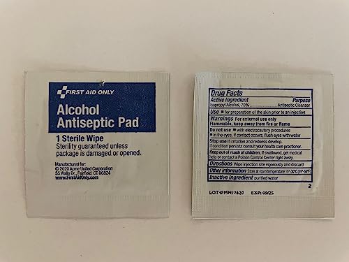 First Aid Only 91247 burn cream and antibiotic packets included.