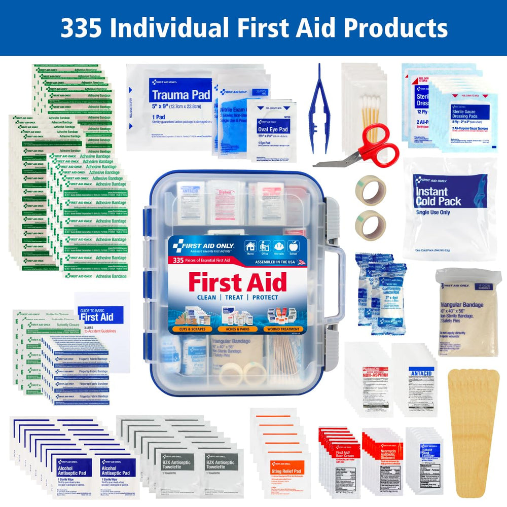 First Aid Only 91247 clear cover helps locate items fast.