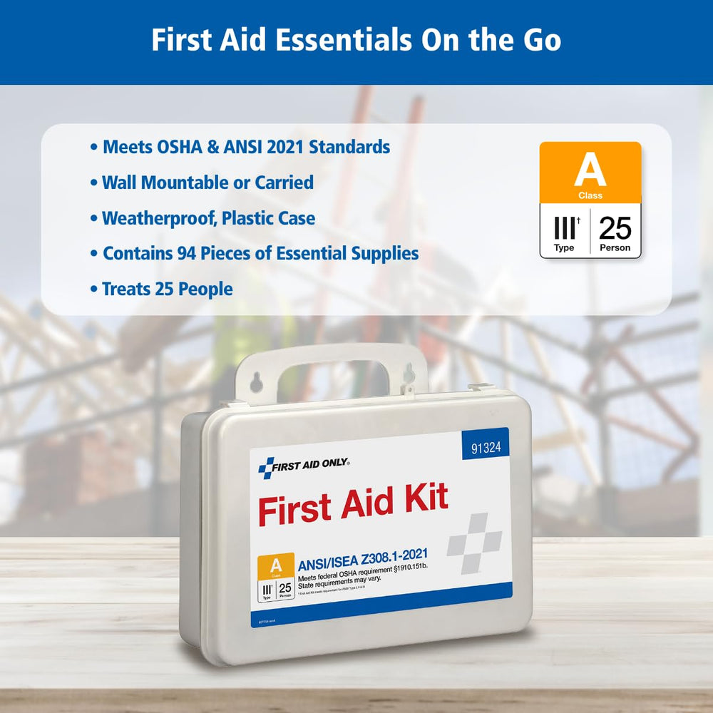 First Aid Only 91324 gauze, gloves, and scissors for versatile care.