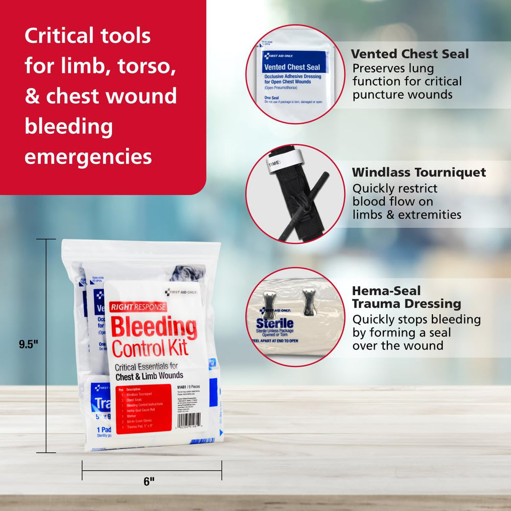 First Aid Only clear-pouch keeps gear organized and easy to grab on the go.