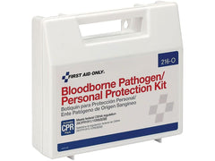 First Aid Only portable plastic case with handle supports easy transport.