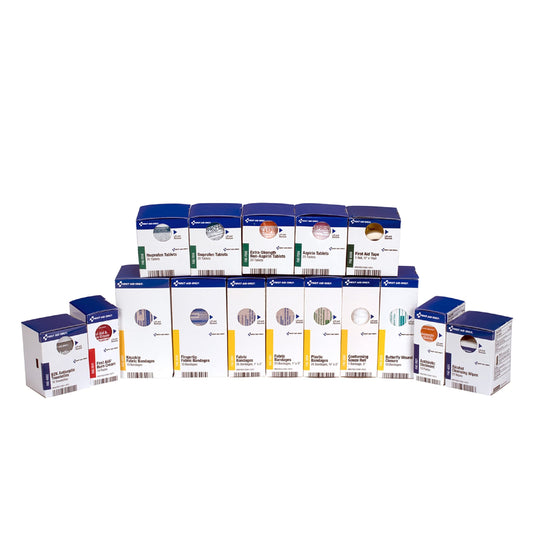 First Aid Only SmartCompliance 50-person refill pack ready for quick workplace restock