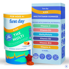 First Day Kids Multivitamin Gummies with strawberry flavor support daily immunity and energy