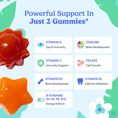 First Day Toddler Multivitamin Gummies fruity flavor encourages daily intake