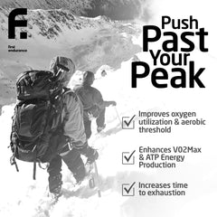 Runner in action with FIRST ENDURANCE OptygenHP during a high‑intensity session.