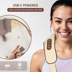 FIRSTHEALTH USB-C rechargeable massager for cordless use during travel