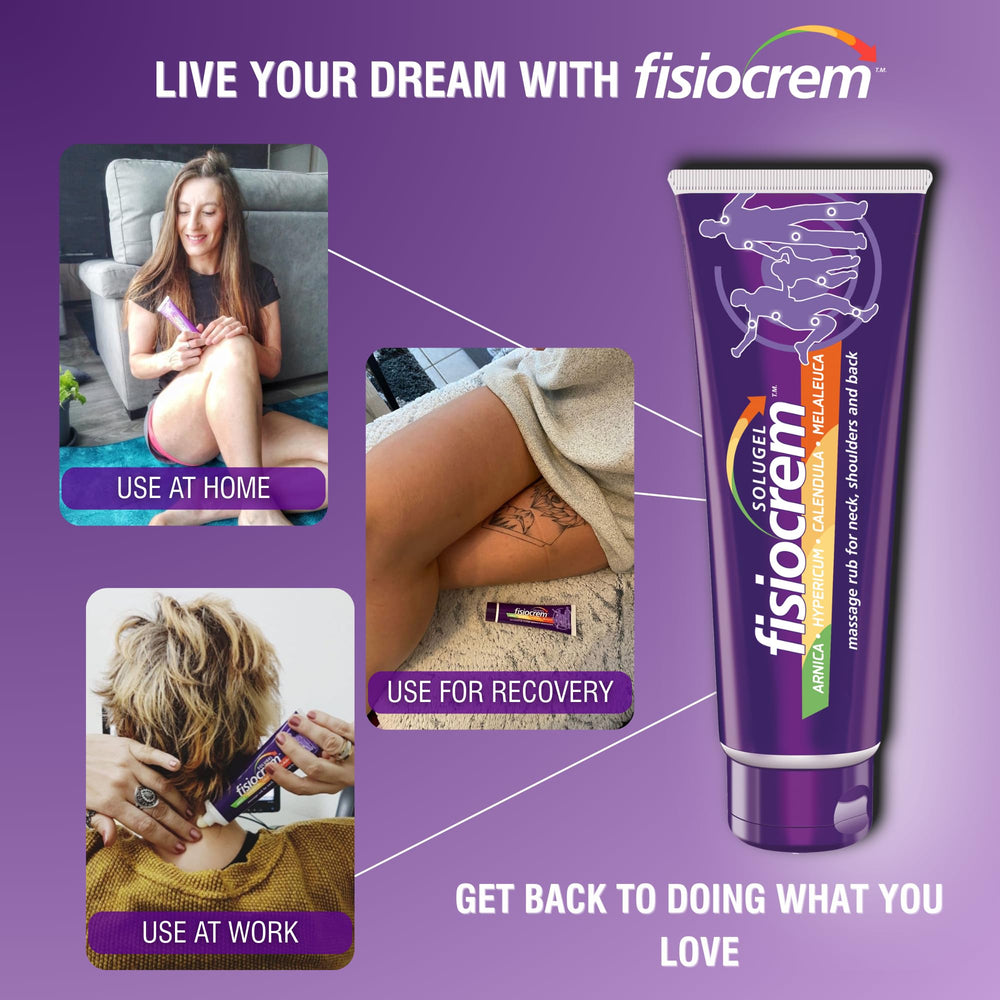 Fisiocrem Back Shoulders Neck use shows versatile relief for common tension areas.