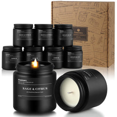 Fissiworx sage citrus black jar candle for a refreshing, balanced ambiance.