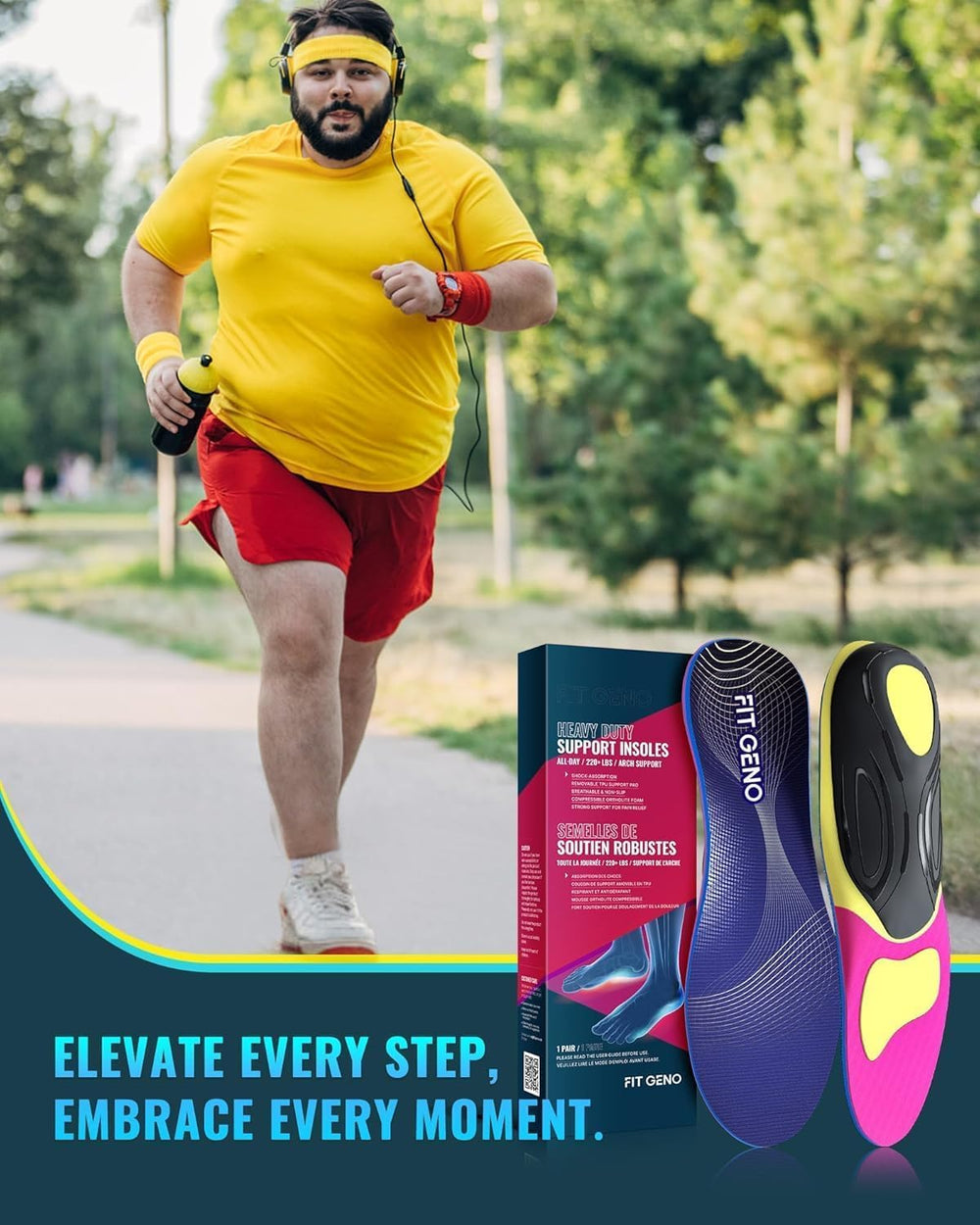 Fit Geno insoles fit work boots and athletic shoes for daily use