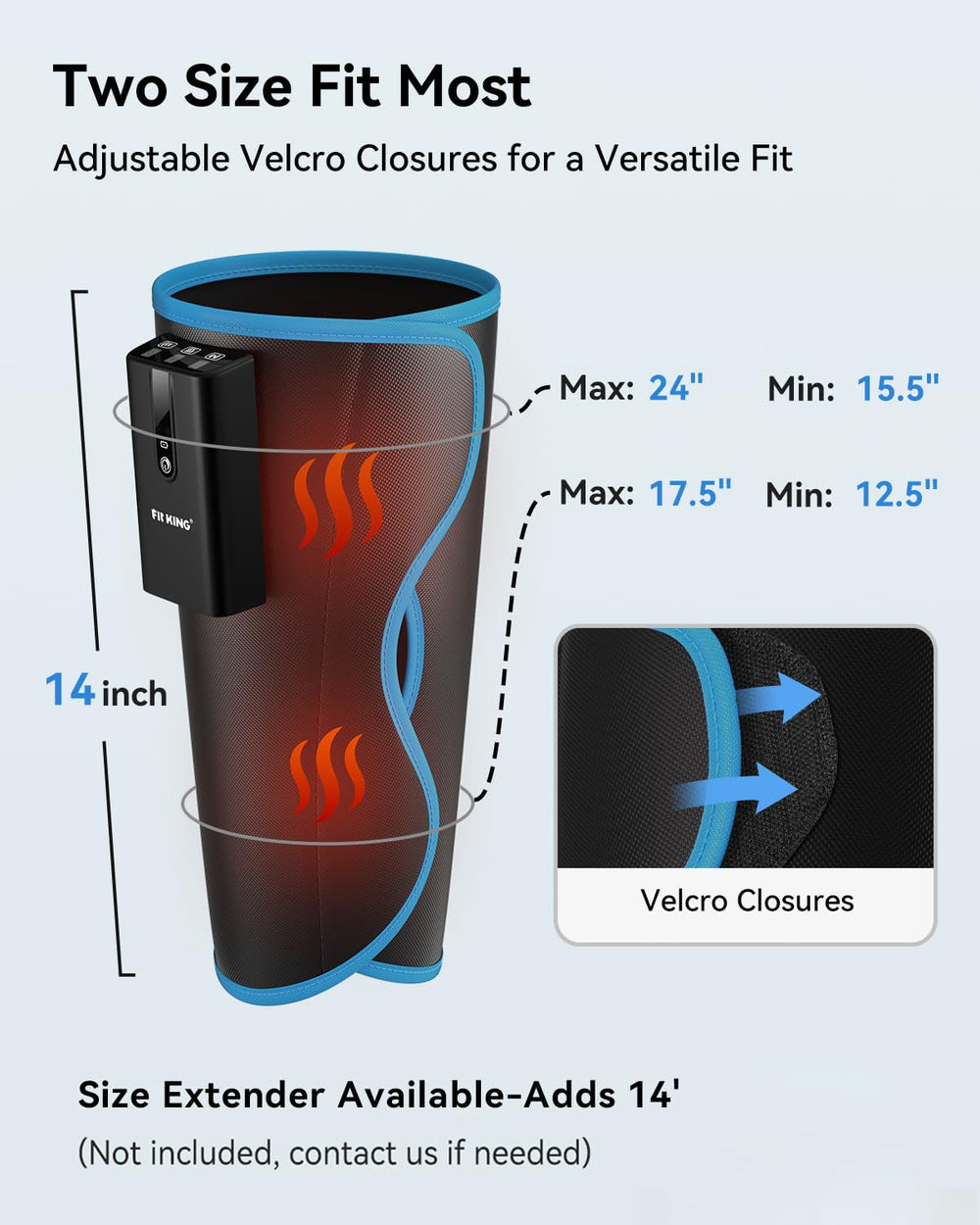 FIT KING easy-on Velcro closures for quick, secure fit.