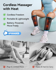 FIT KING calf massager heat levels provide gentle warmth to ease fatigue.