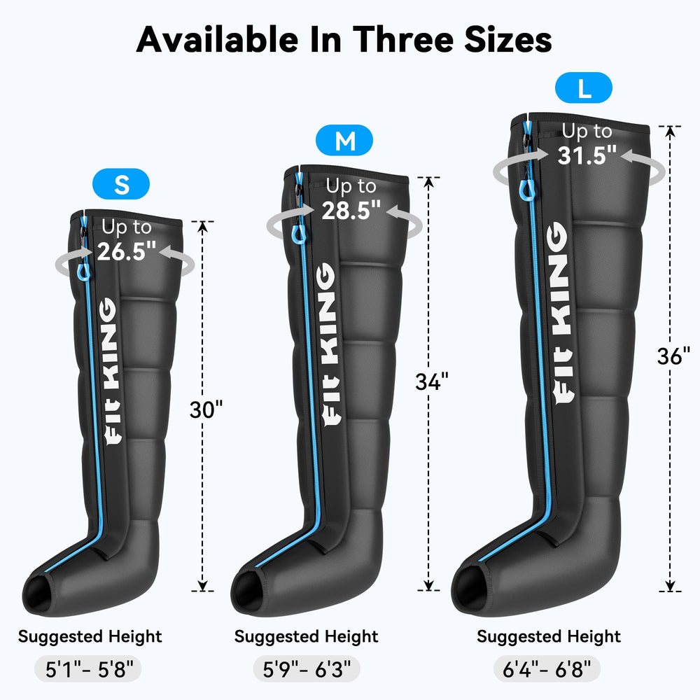FIT KING multi-zone massage lets you customize which areas receive compression