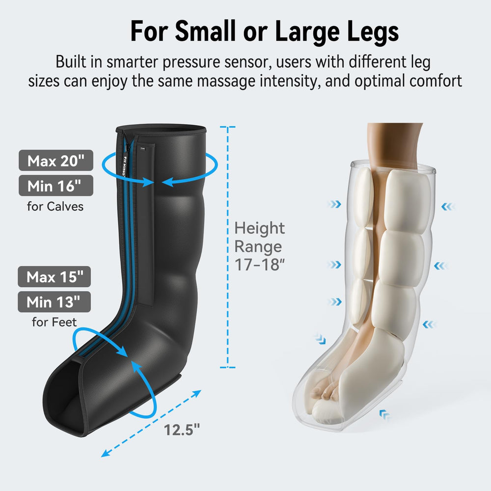 FIT KING massager with pressure sensors adjusts to your leg size.