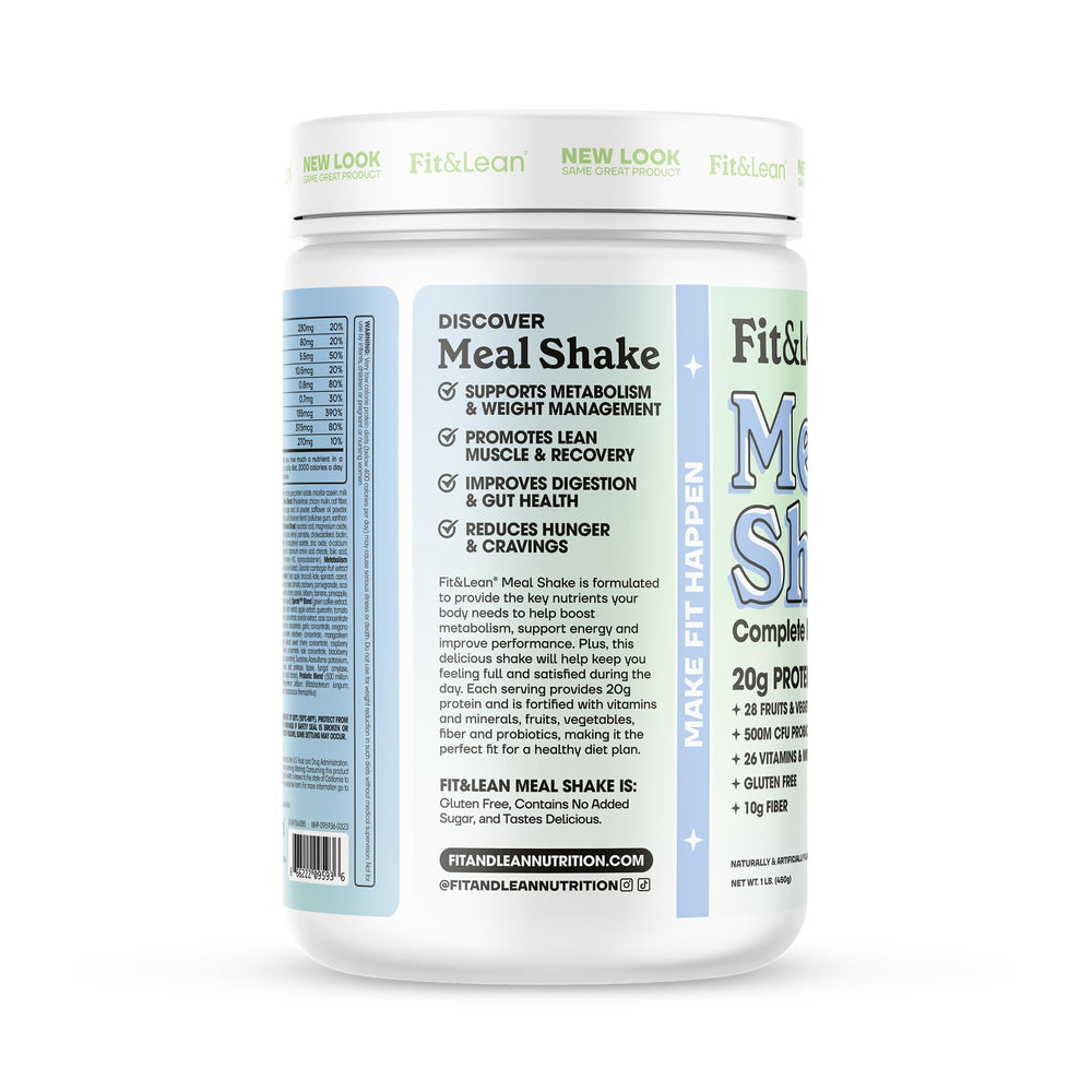 Fit & Lean Meal Shake mixing in a shaker for quick protein-packed fueling after workouts.
