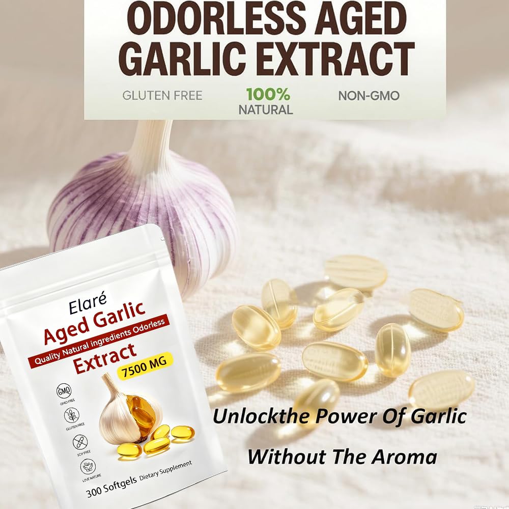FITactic Elare aged garlic label showcases organic, non GMO ingredients