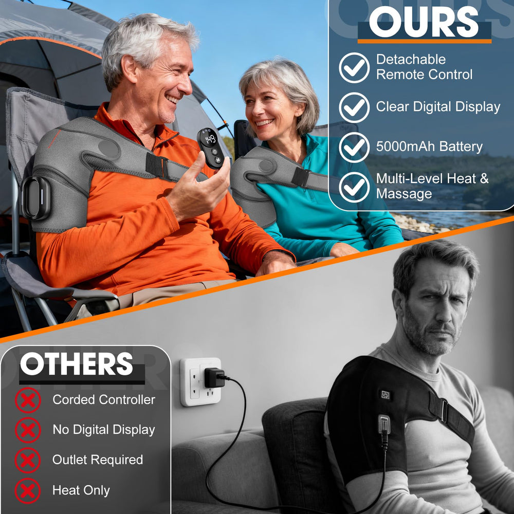 Wide shoulder coverage for daily care after workouts or in cold weather.
