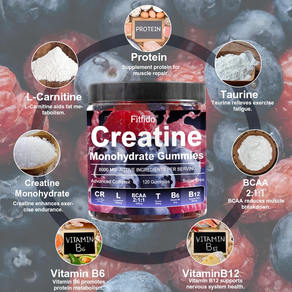 Close-up of Fitfido gummies texture showing chewy, fruity consistency.