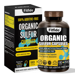 Fitfido MSM capsules bottle front showing pure, additive-free formula for joint comfort.