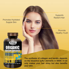 Fitfido MSM capsules dispensing shot emphasizes simple daily use.