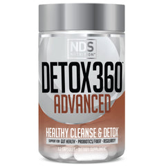 FitLife Detox360 Advanced bottle front view showing probiotic gut support.