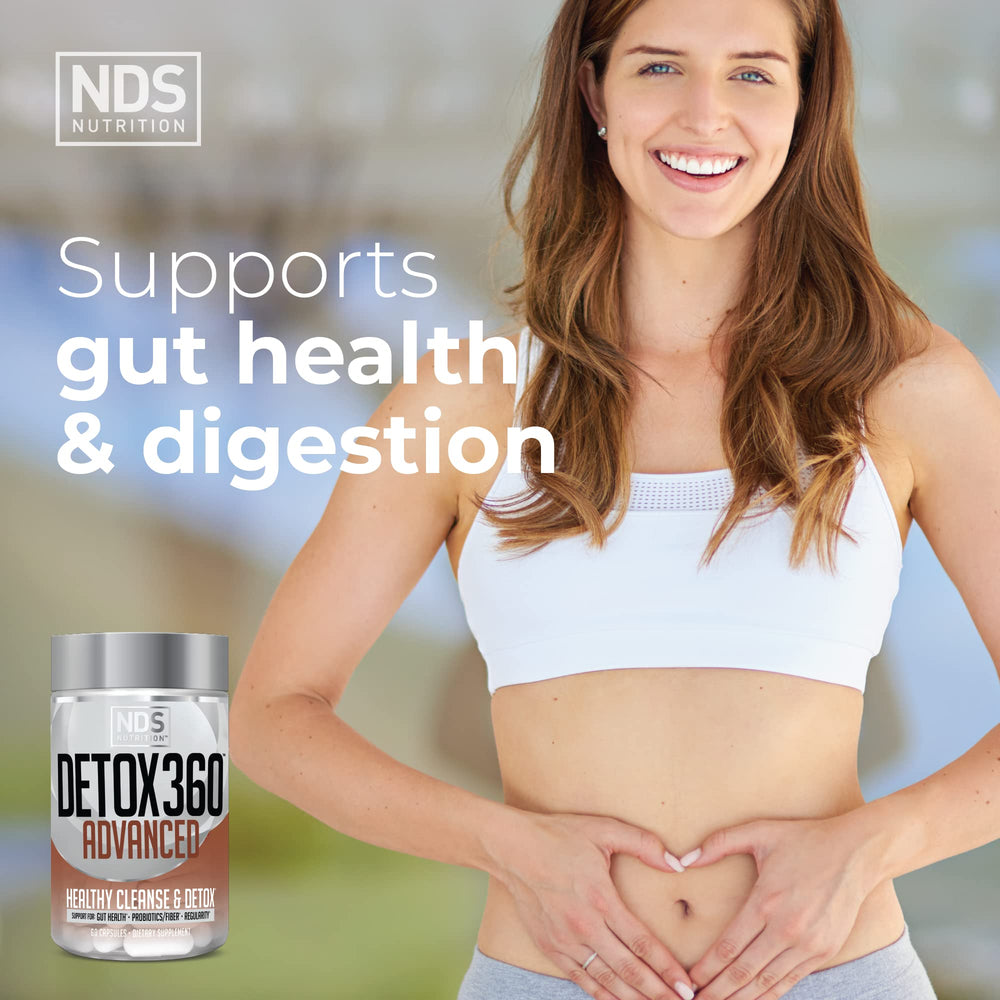FitLife Detox360 Advanced probiotic capsule image emphasizing gut balance support.