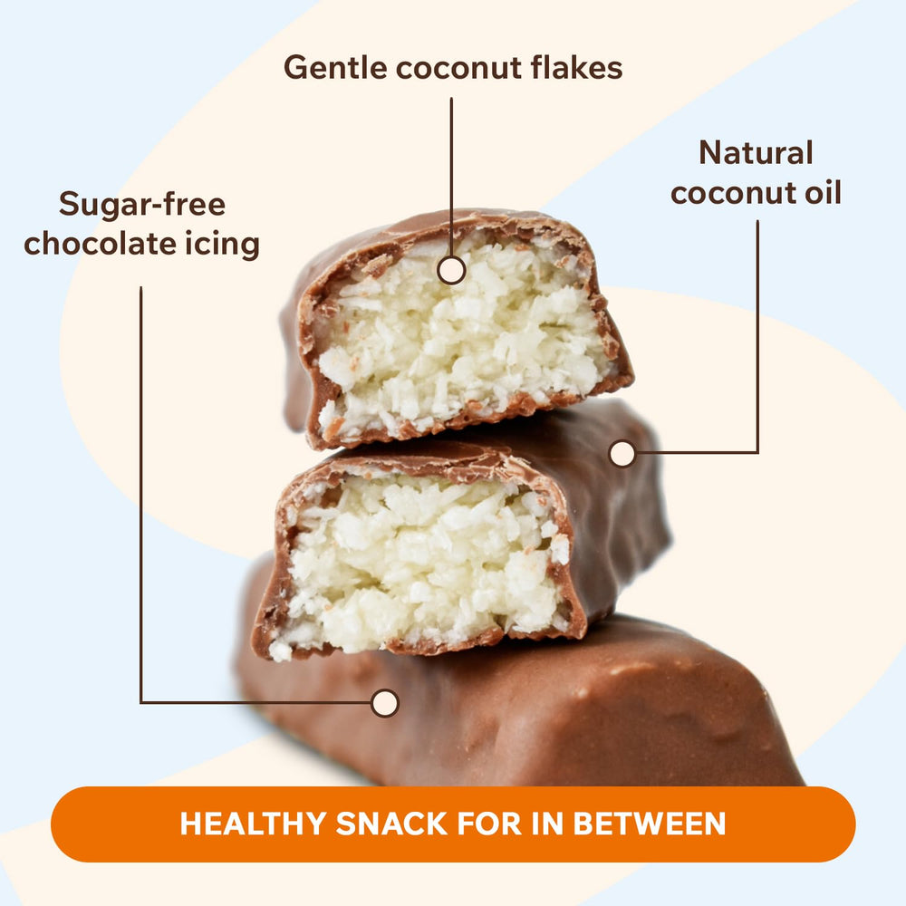 FitnesSHOCK coconut bars soft coconut filling visible.
