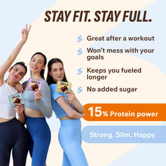 FitnesSHOCK 50g individually wrapped brownie for on-the-go.