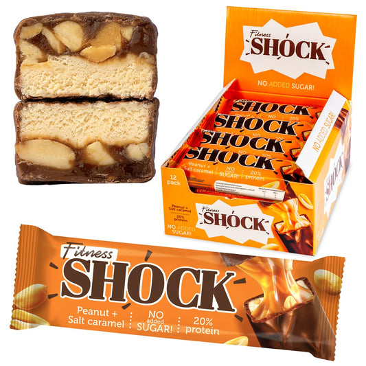 FitnesSHOCK 12-bar pack highlights convenient, on-the-go protein snack