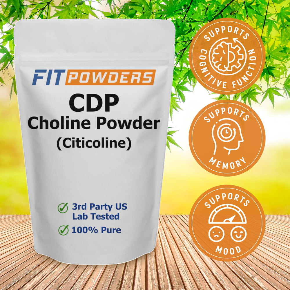 FitPowders Citicoline powder scoop visible for precise dosing.
