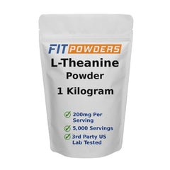 FitPowders L-Theanine powder in a 1000 g bottle for daily calm
