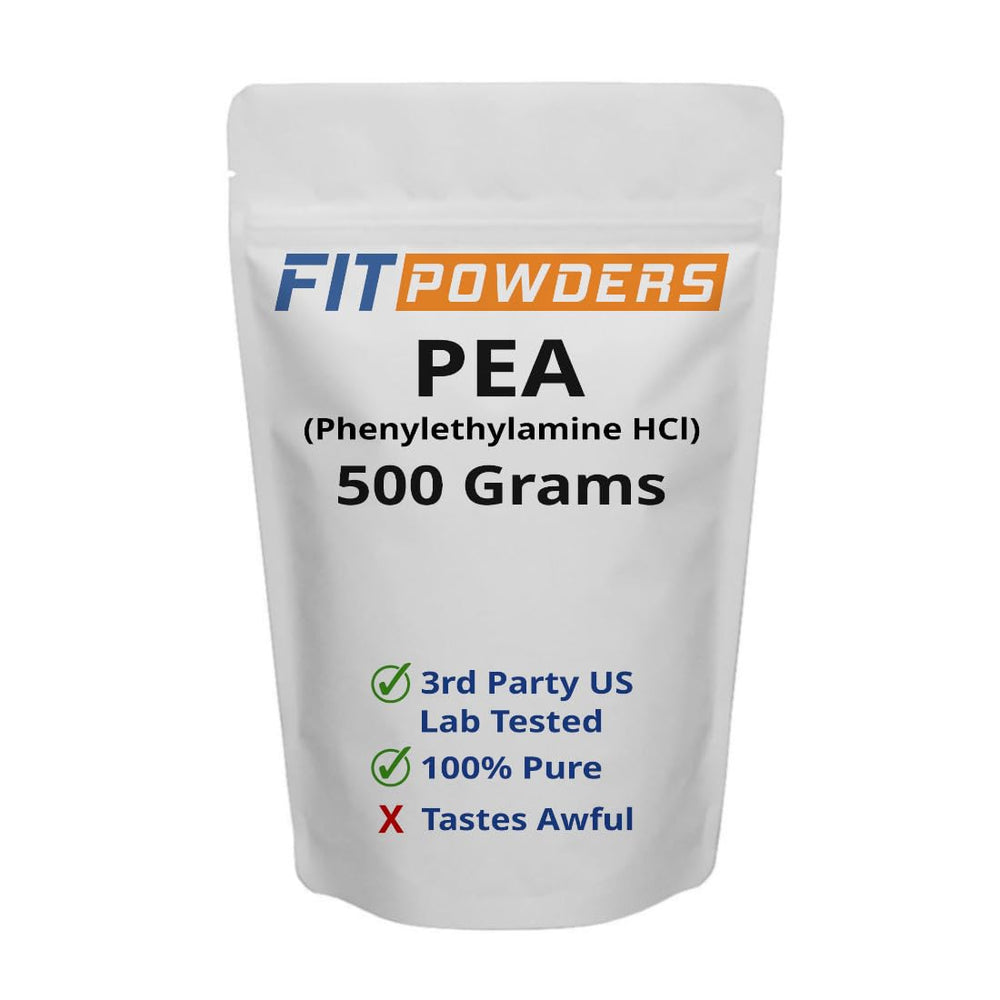 FitPowders phenylethylamine HCl powder bottle ready for daily focus support.