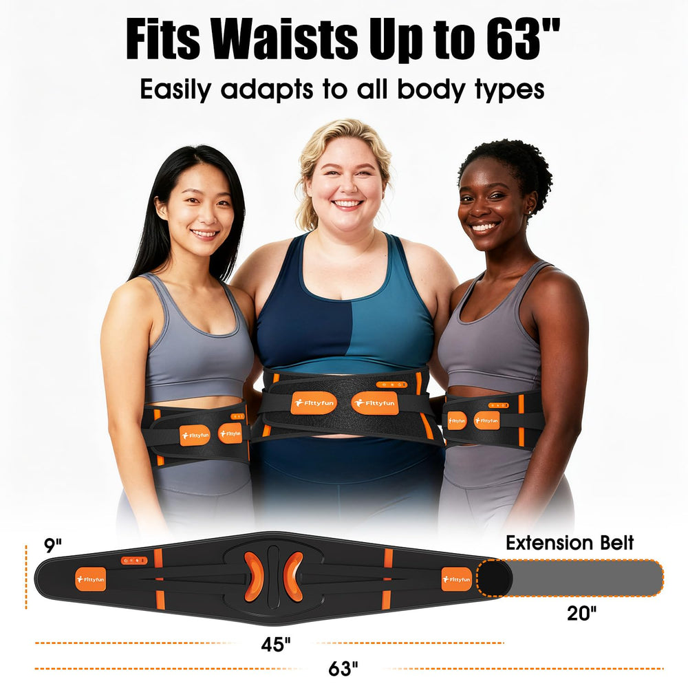 Fittyfun ergonomic back support with two poles
